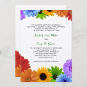 Invitation Mariage Rainbow Bouquet (Devant / Derrière)