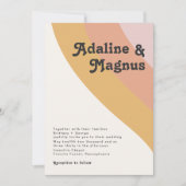 Invitation Mariage Rainbow des années 70 (Devant)