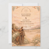 Invitation Mariage Ranch Western Rustique (Devant)