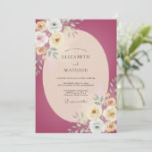 Invitation Mariage Ranunculus aux Fruits (Debout devant)