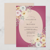 Invitation Mariage Ranunculus aux Fruits (Devant / Derrière)