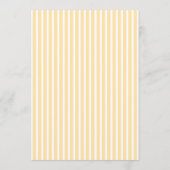 Invitation Mariage rayé jaune et bleu (Dos)