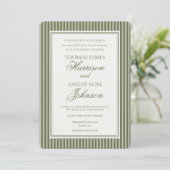 Invitation Mariage rayé Tini Bit plus proche Martini aux oliv (Debout devant)