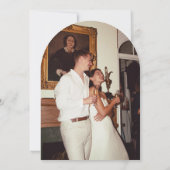 Invitation Mariage rayé Vintage jaune (Dos)