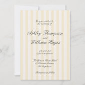 Invitation Mariage rayé Vintage jaune (Devant)