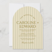 Invitation Mariage rayée de luxe (Devant)