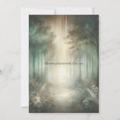 Invitation Mariage Rayonnement de la Forêt Enchantée Vert Sau (Dos)