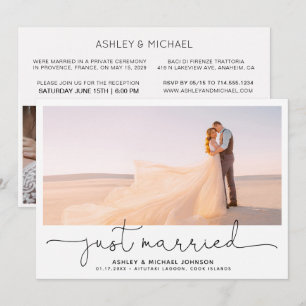 Invitation Mariage Récent Fugue 4 Réception Photo Seulement