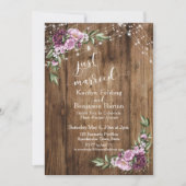 Invitation Mariage Récent Luminaires Floraux Rustiques Récept (Devant)