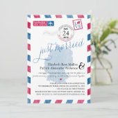 Invitation Mariage récent par avion antique Réception post-ma (Debout devant)