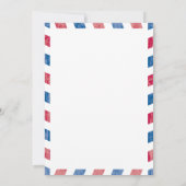 Invitation Mariage récent par avion antique Réception post-ma (Dos)