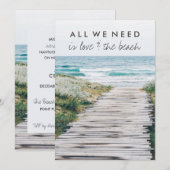 Invitation Mariage Réception à la Plage après l'Élopement Amo (Devant / Derrière)