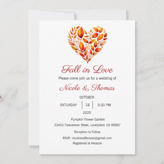Invitation Mariage, Réception, Cérémonie (Devant)