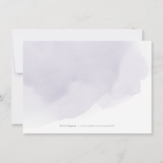 Invitation Mariage réception de calligraphie dorée violette l (Dos)