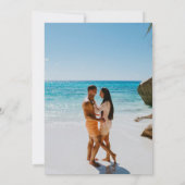 Invitation Mariage Réception de Photo de Plage Tropicale Fuit (Dos)