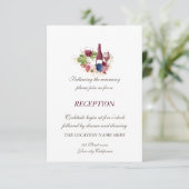 Invitation Mariage Réception Fleurs Bourgogne Tasring Vin (Debout devant)