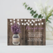 Invitation Mariage Réception Jar Floral Lavande Rustique (Debout devant)