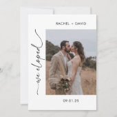 Invitation Mariage Réception Photo Nous nous sommes enfuis Éc (Devant)