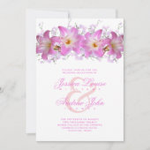 Invitation Mariage Réception Romantique aux Lys Belladone (Devant)