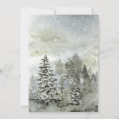 Invitation Mariage Réception Uniquement Montagnes enneigées à (Dos)