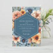 Invitation Mariage Récolte Ambre Ardoise (Debout devant)