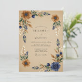 Invitation Mariage Récolte Artistique en Cuivre (Debout devant)
