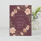 Invitation Mariage Récolte Bourguignon Poli (Debout devant)