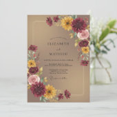 Invitation Mariage Récolte Chaude Bourgogne (Debout devant)
