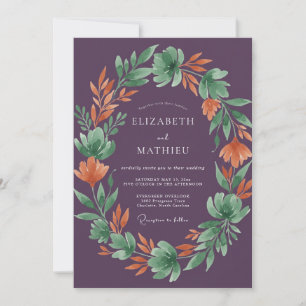 Invitation Mariage Récolte de Prune Émoussée