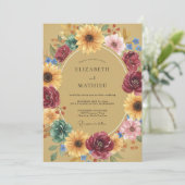 Invitation Mariage Récolte Radieuse Moutarde (Debout devant)