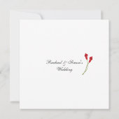 Invitation Mariage Red Calla Lilies (Dos)