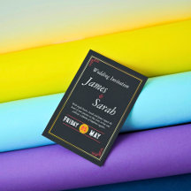 Mariage Red & Gold Détails personnalisés Invitatio