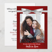 Invitation Mariage Red Lesbian Gay deux mariées (Devant / Derrière)