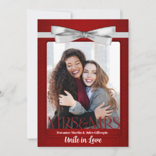 Invitation Mariage Red Lesbian Gay deux mariées