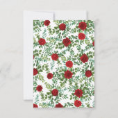 Invitation Mariage Red Rose (Dos)