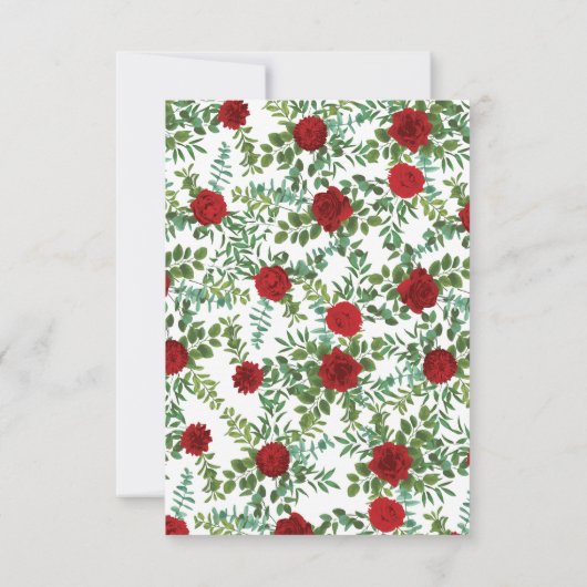 Invitation Mariage Red Rose (Dos)