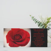 Invitation Mariage Red Rose (Debout devant)