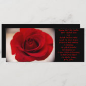 Invitation Mariage Red Rose (Devant / Derrière)