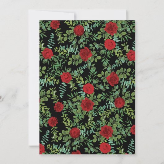 Invitation Mariage Red Rose (Dos)