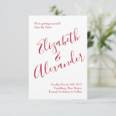 Invitation Mariage Red Rose (Debout devant)