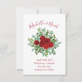 Invitation Mariage Red Rose (Devant)