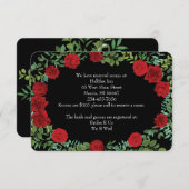 Invitation Mariage Red Rose (Devant / Derrière)