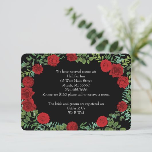 Invitation Mariage Red Rose (Debout devant)