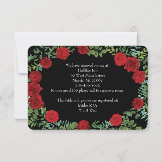 Invitation Mariage Red Rose (Devant)