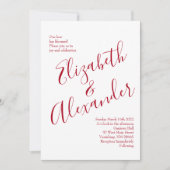 Invitation Mariage Red Rose (Devant)