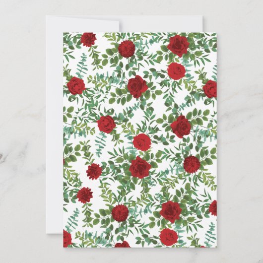 Invitation Mariage Red Rose (Dos)