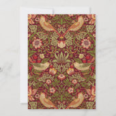 Invitation Mariage Red Strawberry Thief (Dos)