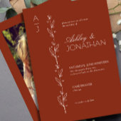 Invitation Mariage Redwood photo de divider botanique moderne