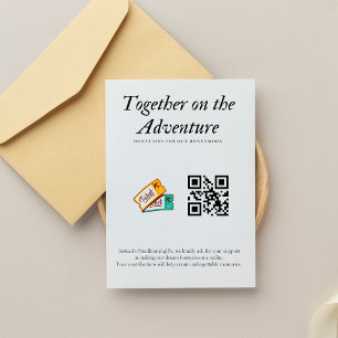 Invitation Mariage Registre Honeymoon Fund Qr Code Cadeau