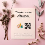 Invitation Mariage Registre Honeymoon Fund Qr Code Cadeau<br><div class="desc">Présentation de notre carte Invitation polyvalente pour mariages, où chaque détail est entièrement personnalisable. De vos noms aux détails de paiement (Venmo, PayPal, Zelle, etc.), incorporez un code QR scannable et un message sincère pour créer un design mariage vraiment unique. Que vous demandiez des contributions à votre fonds de voyage...</div>